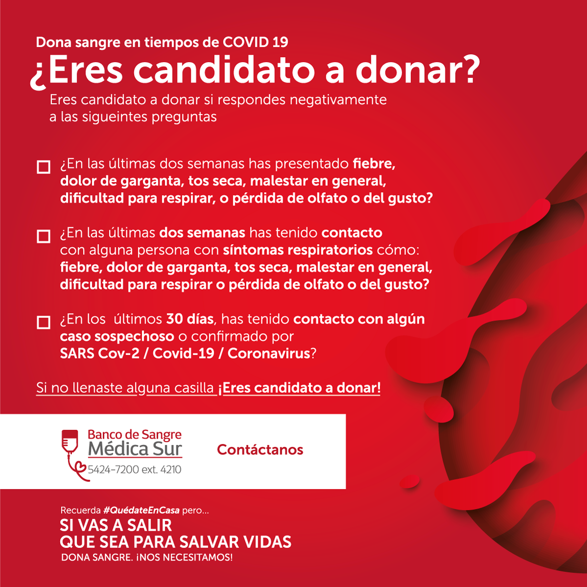 Deseas donar sangre?